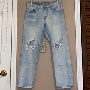Levis 501 Low Rise Boyfriend Style Jeans
